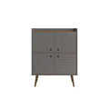 45.5 Bogart Mid-Century Modern 4 Shelf Accent Cabinet - Manhattan Comfort