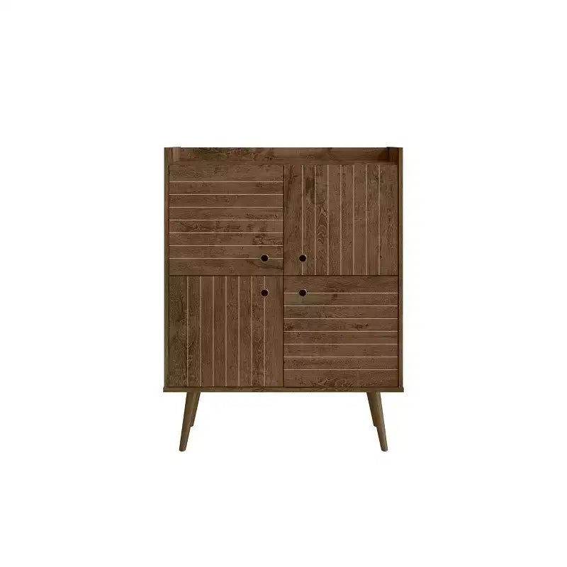 45.5 Bogart Mid-Century Modern 4 Shelf Accent Cabinet - Manhattan Comfort