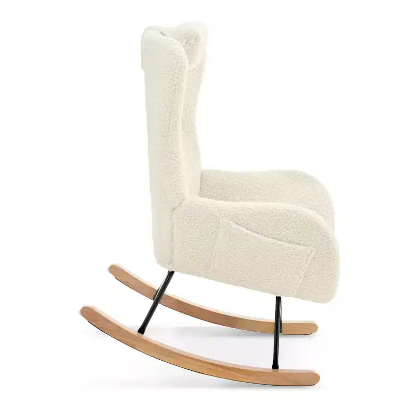 Teddy Tufted Rocking Chair with Rubber Legs - ModernLuxe