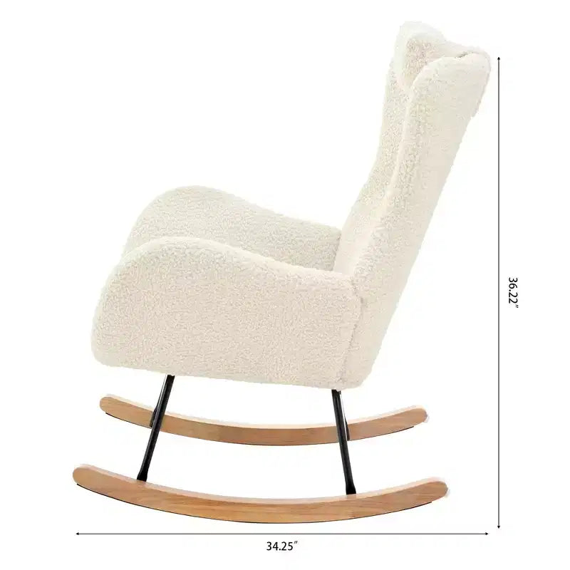 Teddy Tufted Rocking Chair with Rubber Legs - ModernLuxe