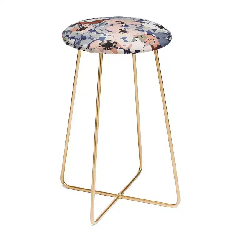 Marta Barragan Camarasa Distorted Garden Tiles Counter Stool - Deny Designs
