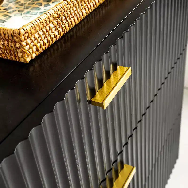Brian 32 Tall 3 Drawer Bachelors Chest with storage for bedroom| ART OF LIVING DESIGNS-BLACK