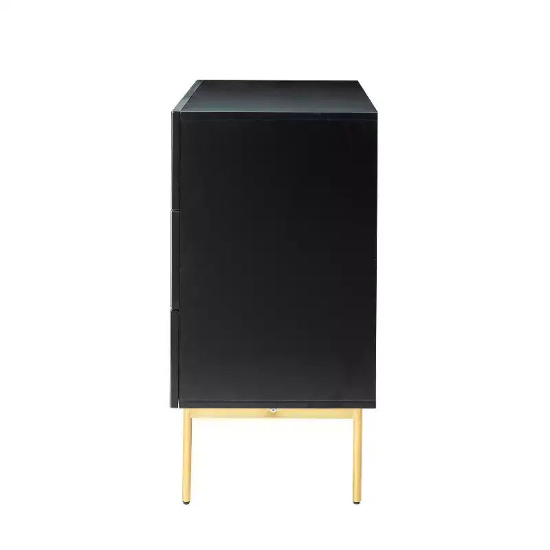 Brian 32 Tall 3 Drawer Bachelors Chest with storage for bedroom| ART OF LIVING DESIGNS-BLACK