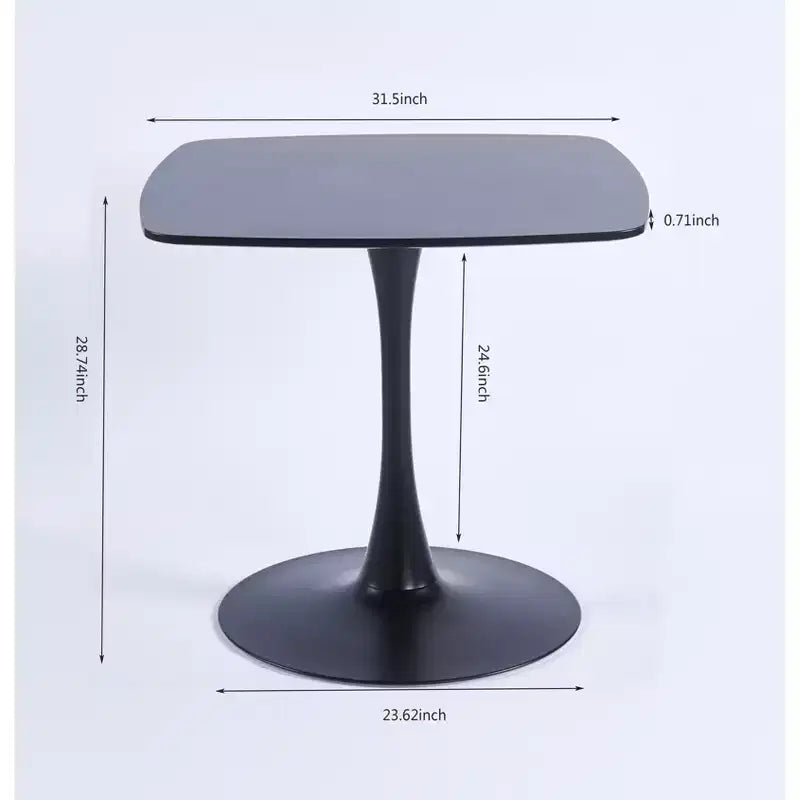 Uniquely Designed Dining Table with Metal Round Base - ModernLuxe