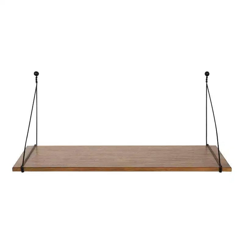 Kate and Laurel Vista Wall Mounted Wooden Desk Shelf