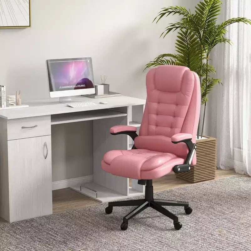 HOMCOM High-Back Massage Office Chair, Heated Reclining Computer Chair with Remote