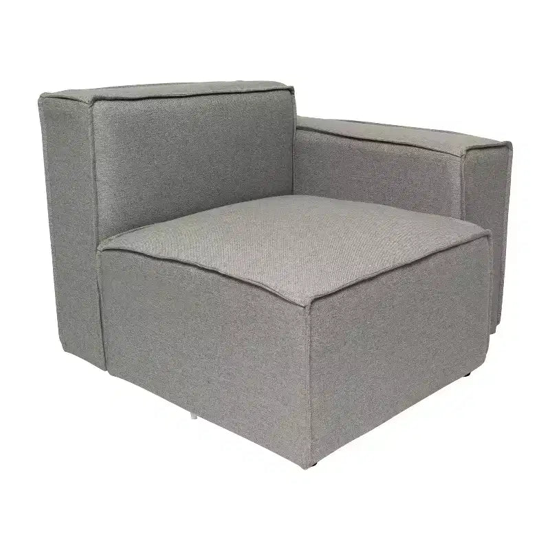 Fauteuil d'angle droit modulable Emma et Oliver avec accoudoir