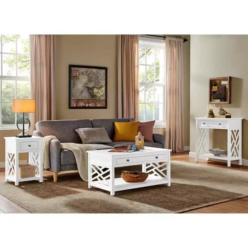 36" Middlebury Wood Coffee Table with Drawer - Alaterre Furniture