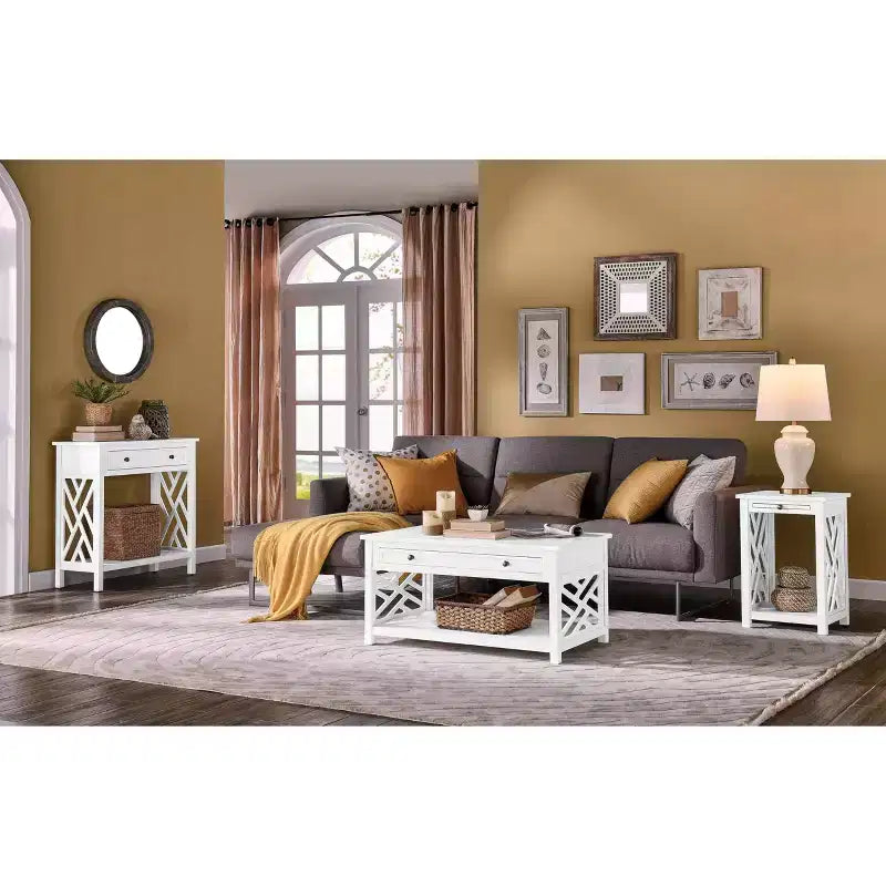 36" Middlebury Wood Coffee Table with Drawer - Alaterre Furniture