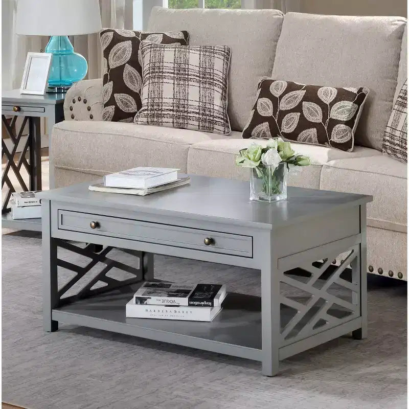 36" Middlebury Wood Coffee Table with Drawer - Alaterre Furniture