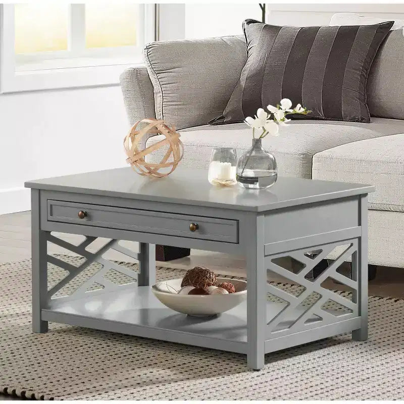 36" Middlebury Wood Coffee Table with Drawer - Alaterre Furniture