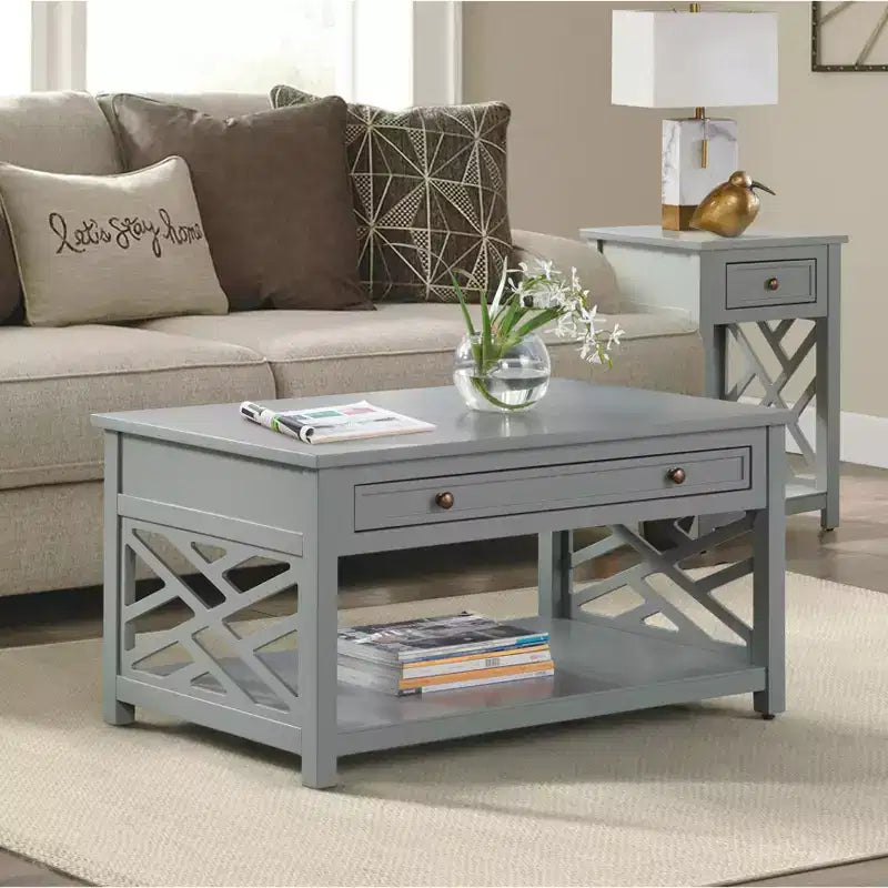 36" Middlebury Wood Coffee Table with Drawer - Alaterre Furniture