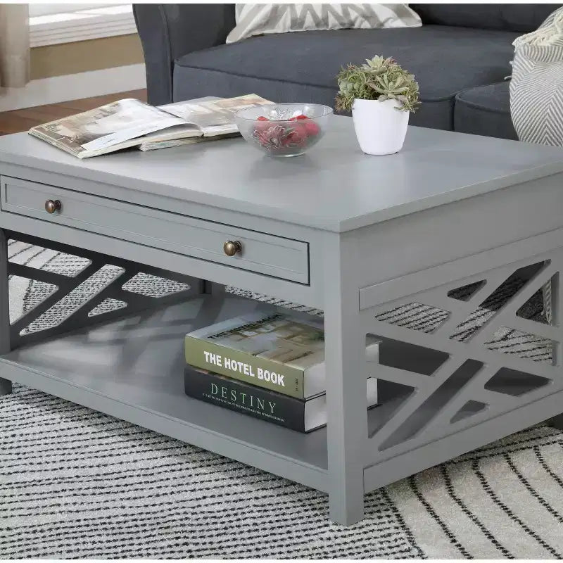 36" Middlebury Wood Coffee Table with Drawer - Alaterre Furniture