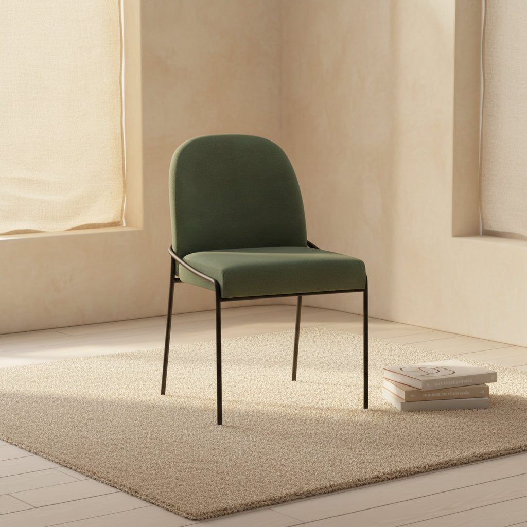 Modern Metal Dining Chair Velvet - HomePop