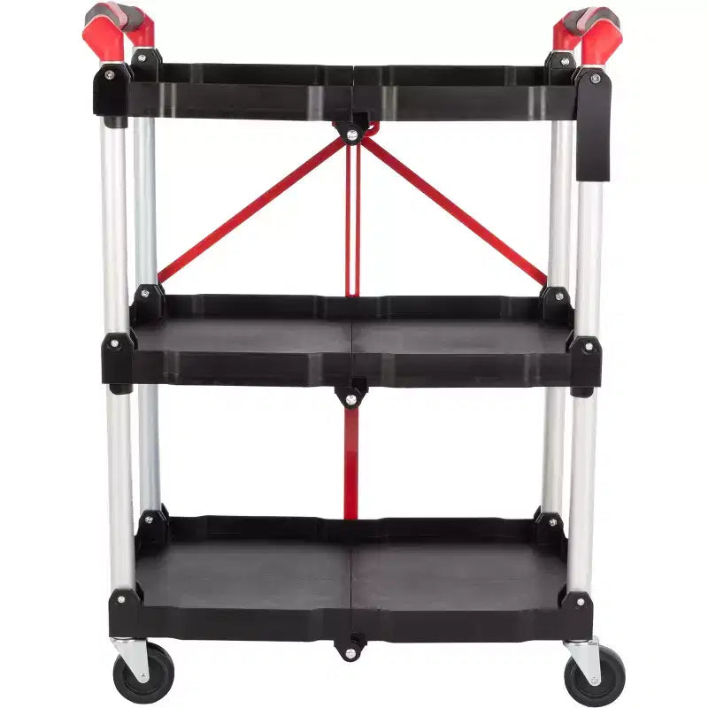 Stalwart Folding Cart with 50lb Capacity Per Shelf