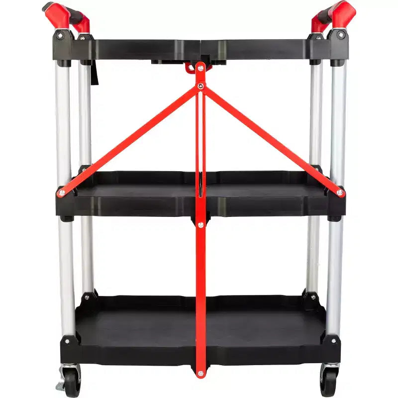 Stalwart Folding Cart with 50lb Capacity Per Shelf
