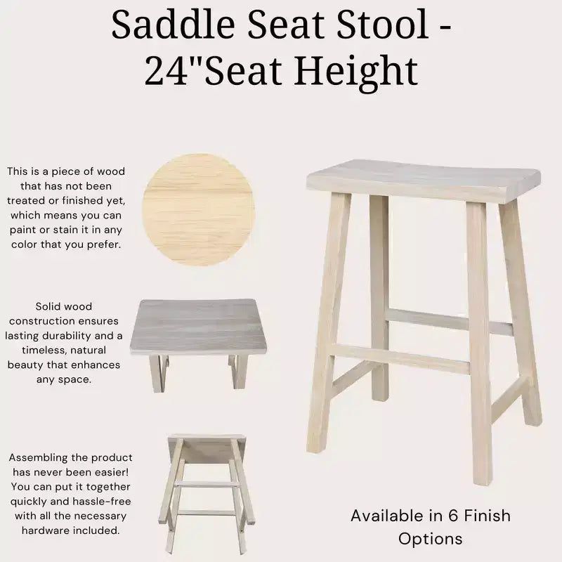 Davis Saddle Seat Counter Height Stool - International Concepts