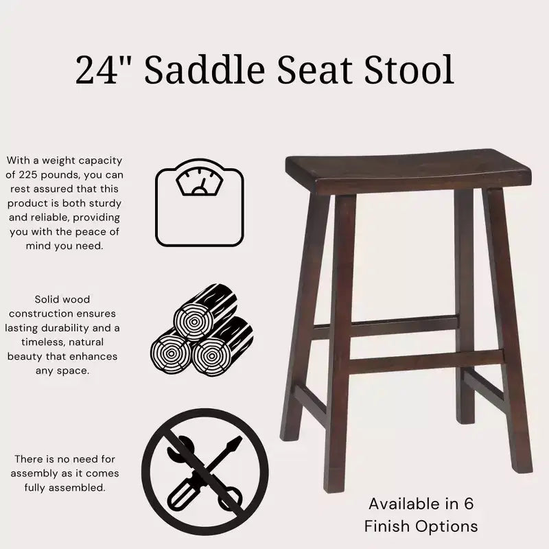 Davis Saddle Seat Counter Height Stool - International Concepts