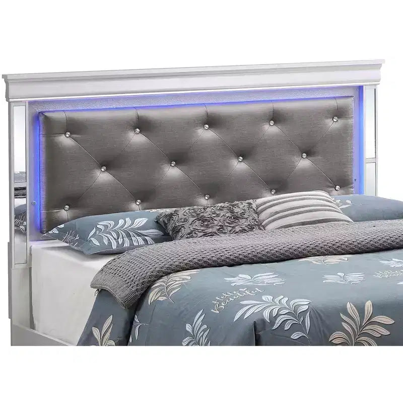 Passion Furniture Verona and Queen Panel Beds