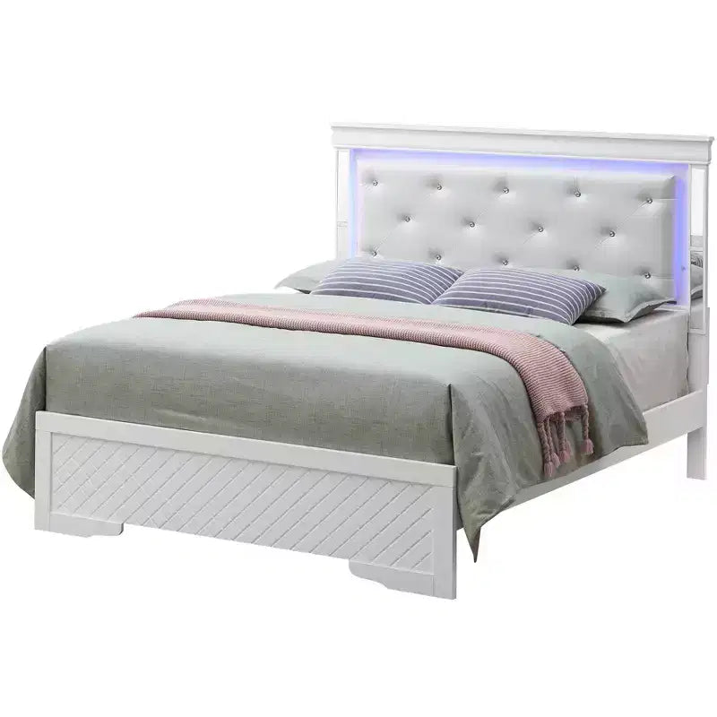 Passion Furniture Verona and Queen Panel Beds