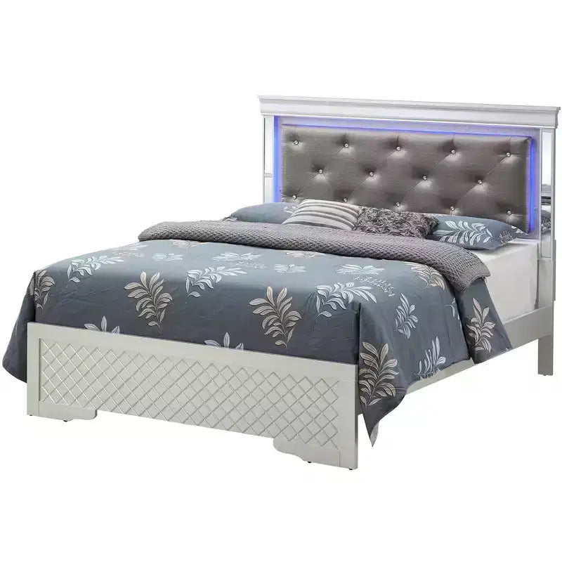Passion Furniture Verona and Queen Panel Beds