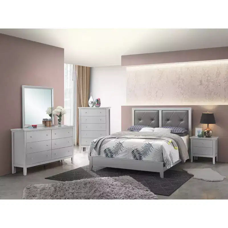 Passion Furniture Primo Upholstered Queen Panel Bed