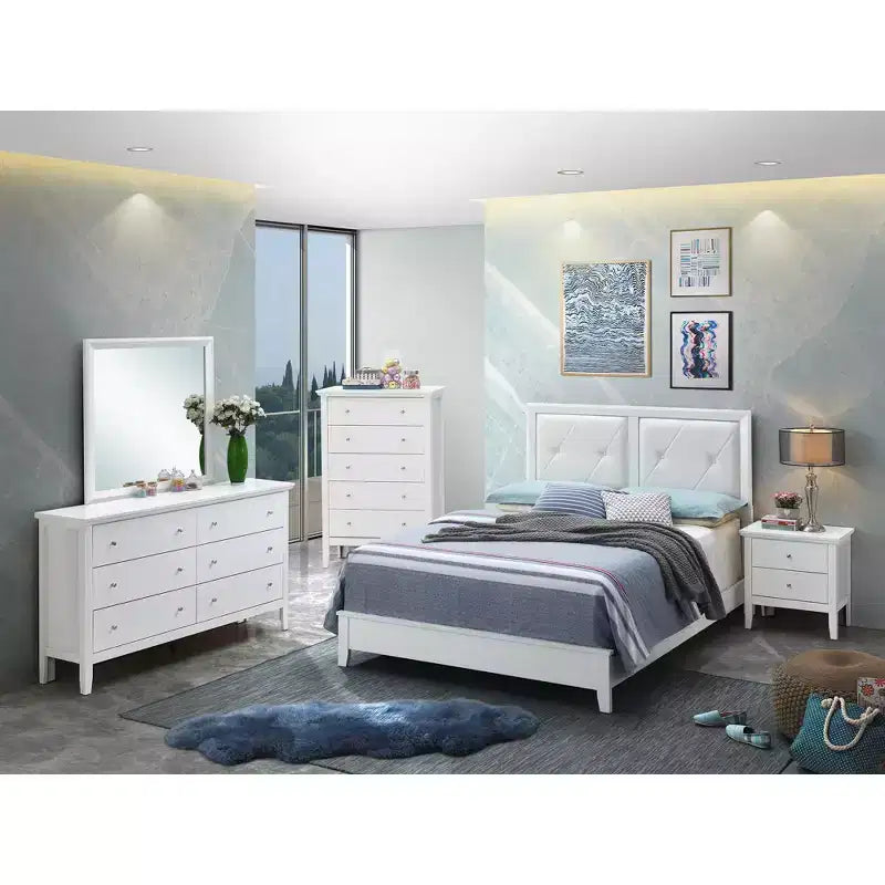 Passion Furniture Primo Upholstered Queen Panel Bed