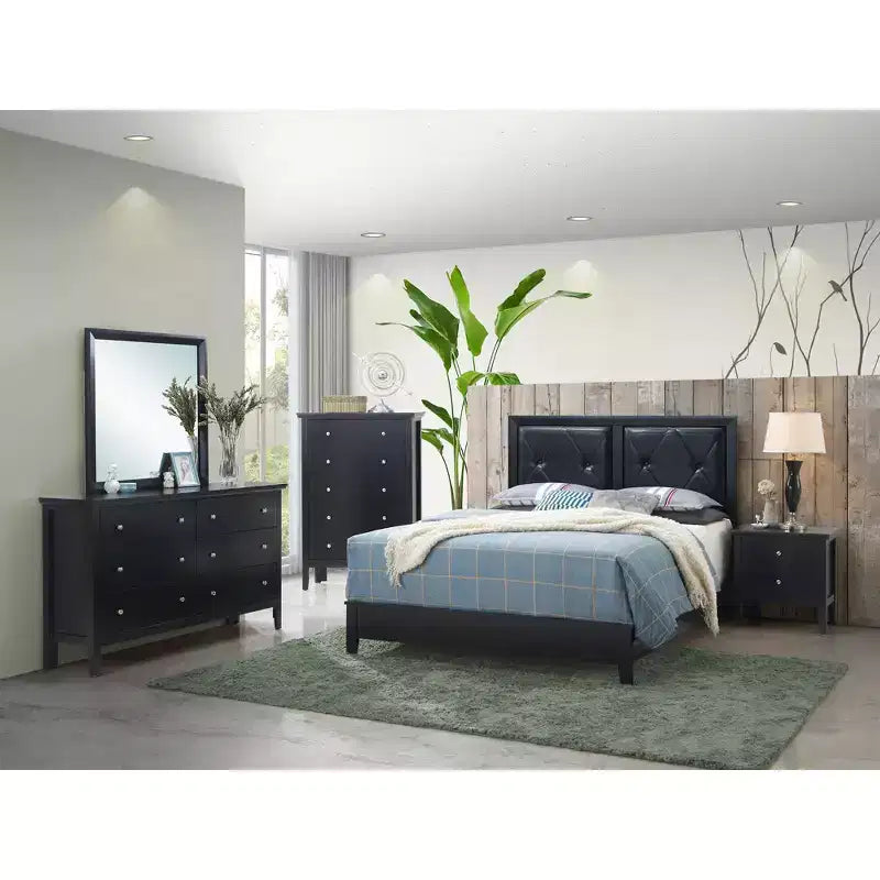 Passion Furniture Primo Upholstered Queen Panel Bed