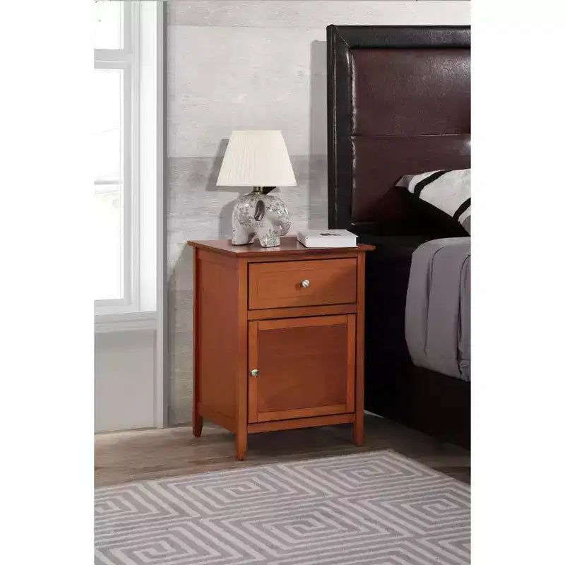 Passion Furniture Lzzy 1-Drawer Nightstand (25 in. H x 19 in. W x 15 in. D)