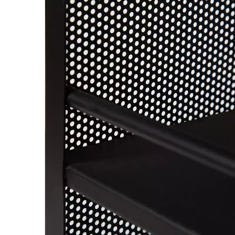 Carrello contenitore in metallo rettangolare Piazza, 18x7x30, naturale e nero