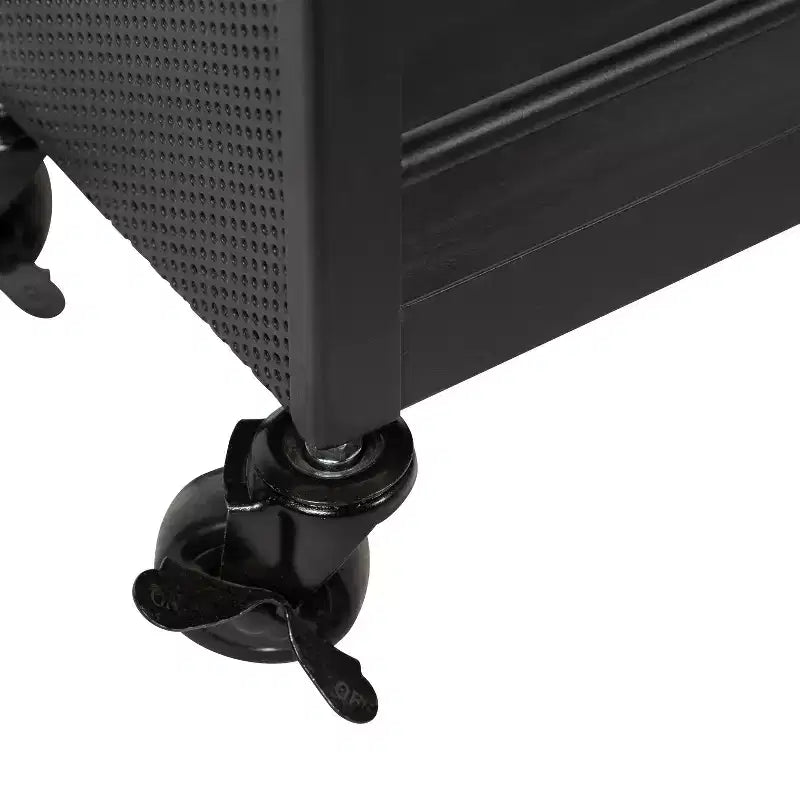 Carrello contenitore in metallo rettangolare Piazza, 18x7x30, naturale e nero
