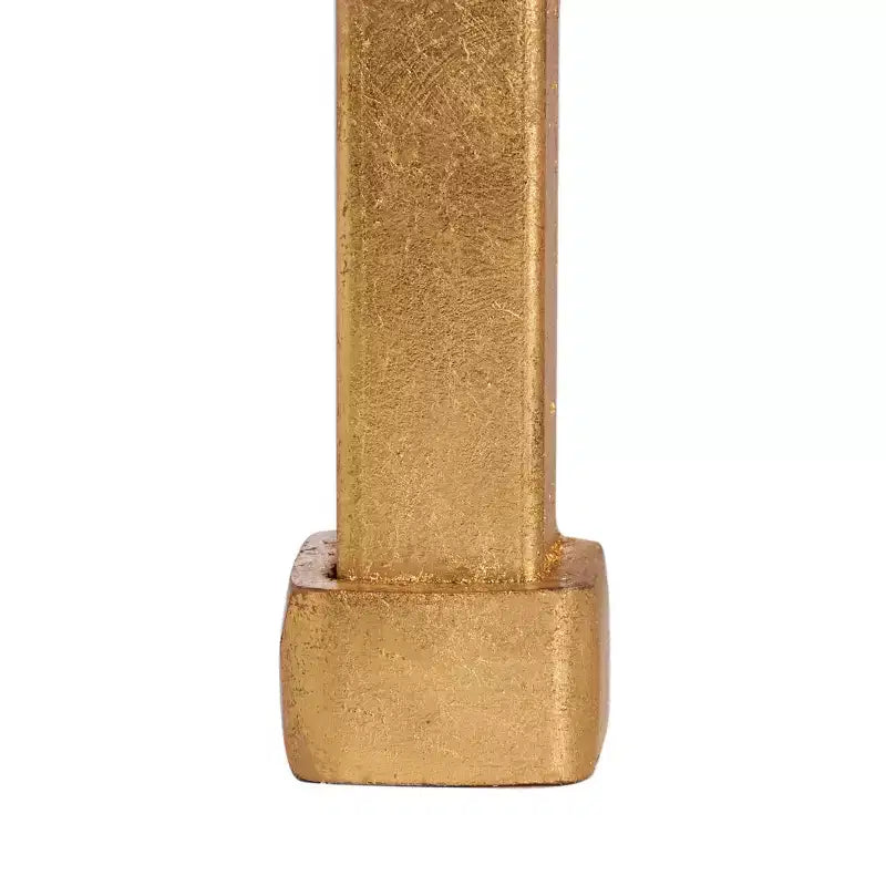 Hanzel Gold Leaf Glass Side Table - AMH8312 - Safavieh Couture