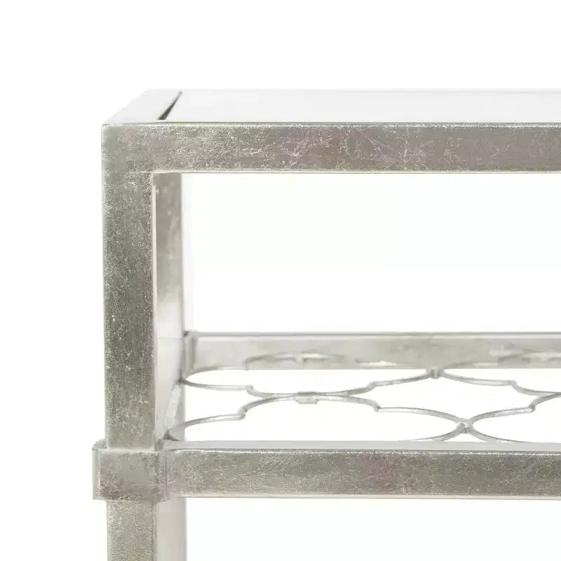 Hanzel Gold Leaf Glass Side Table - AMH8312 - Safavieh Couture