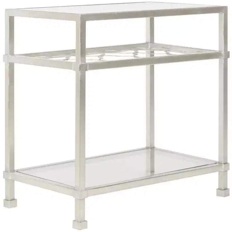 Hanzel Gold Leaf Glass Side Table - AMH8312 - Safavieh Couture
