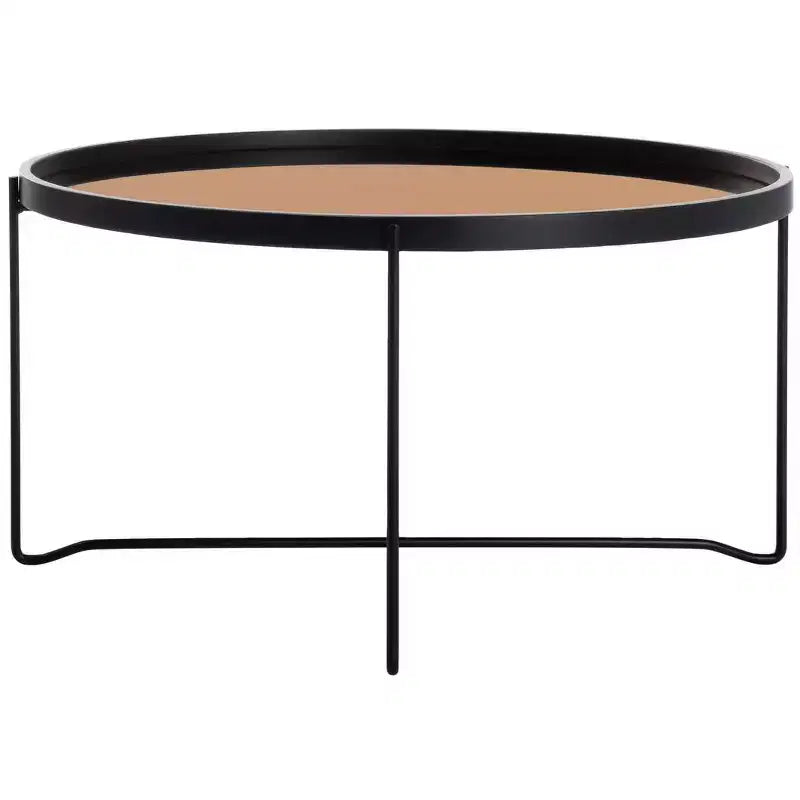 Ruby Tray Top Coffee Table - Rose Gold/Black - Safavieh