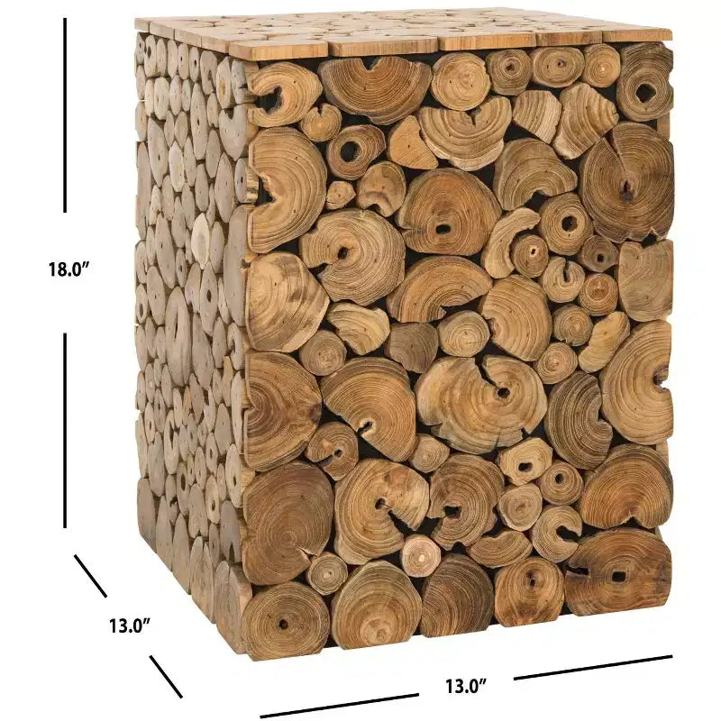 Jefferson Stool - FOX1004 - Light Oak/Black - Safavieh Couture
