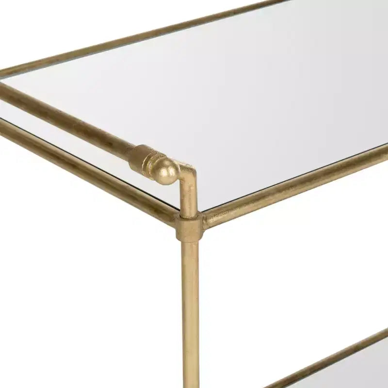 Felicity Bar Cart - FOX2558A - Gold/Mirror - Safavieh