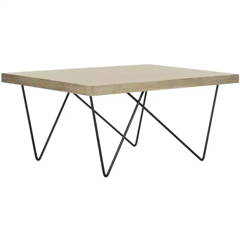 Amos Coffee Table - Light Brown - Safavieh