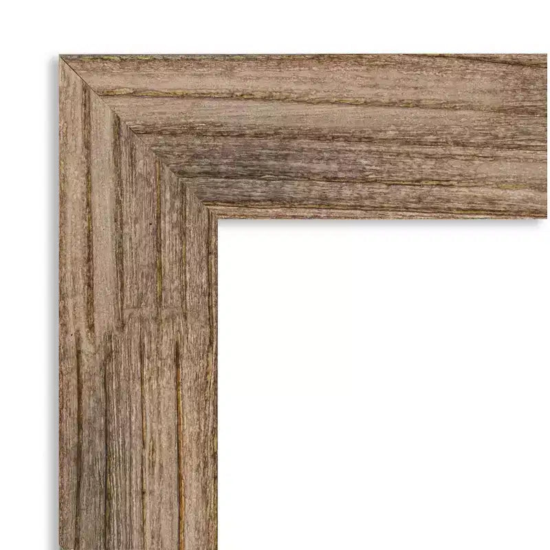Amanti Art Owl Brown Narrow Non-Beveled Wood Framed Wall Mirror