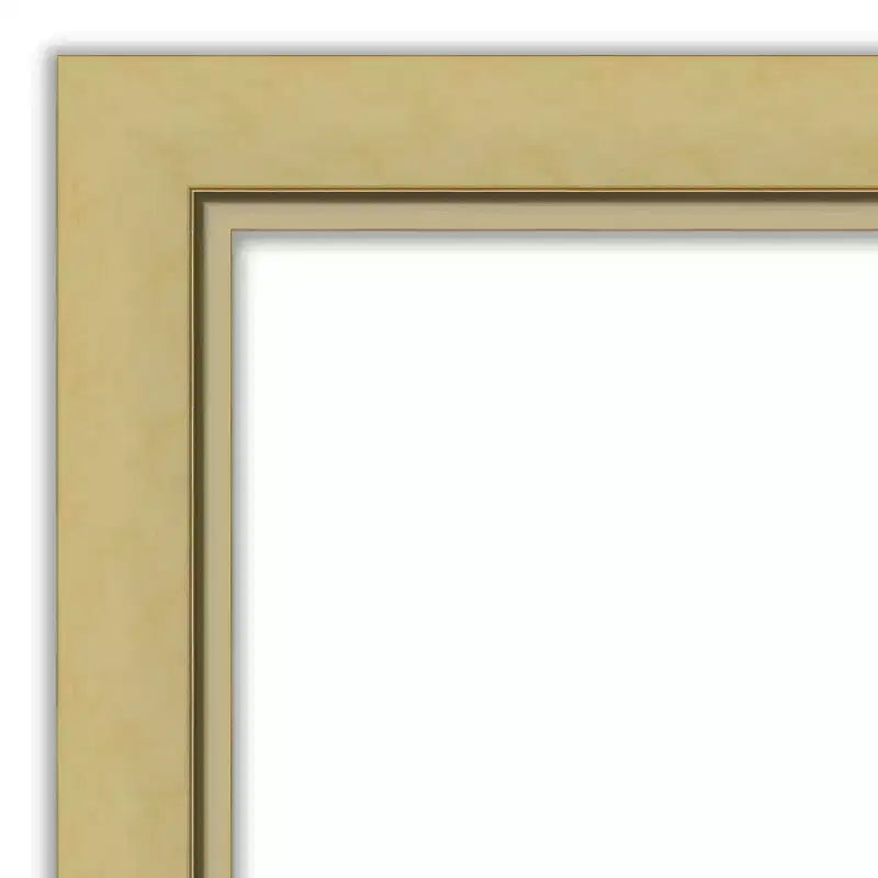 Amanti Art Landon Gold Narrow Non-Beveled On the Door Mirror Full Length Mirror, Wall Mirror 51.5 in x 17.5 in.