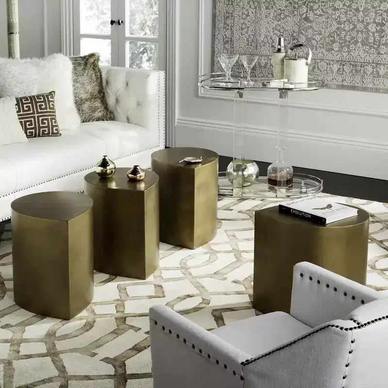 Tilly Coffee Table - Antique Brass - Safavieh