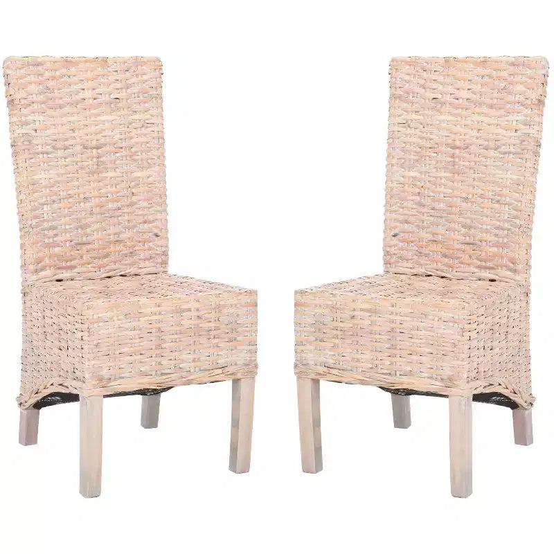 Pembrooke 19 H Rattan Side Chair (Set of 2) - FOX6520 - Safavieh Couture