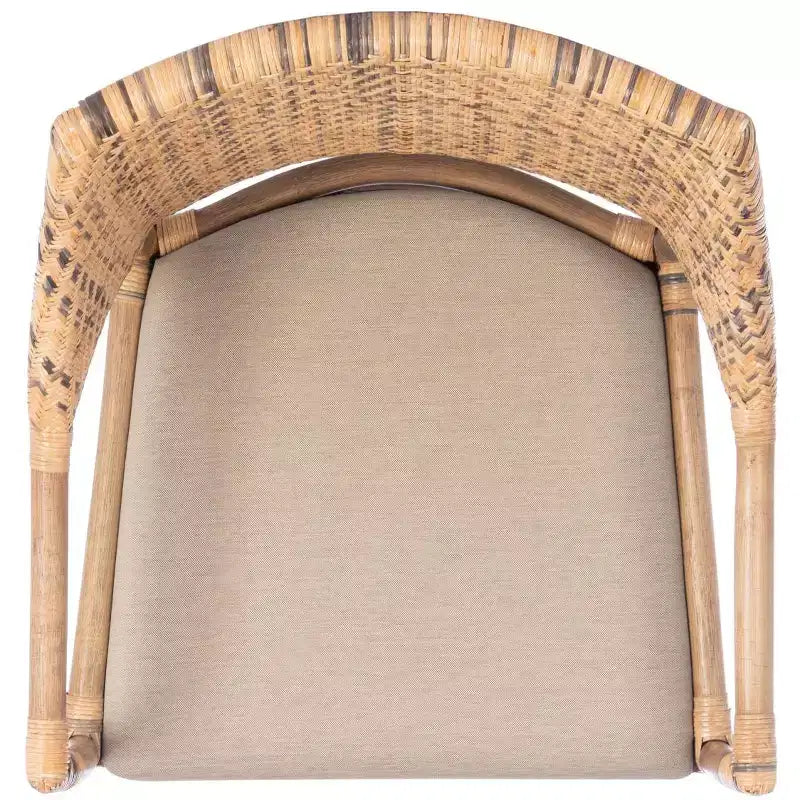 Carlo Arm Chair - SEA4002A - Brown&Honey/Beige - Safavieh