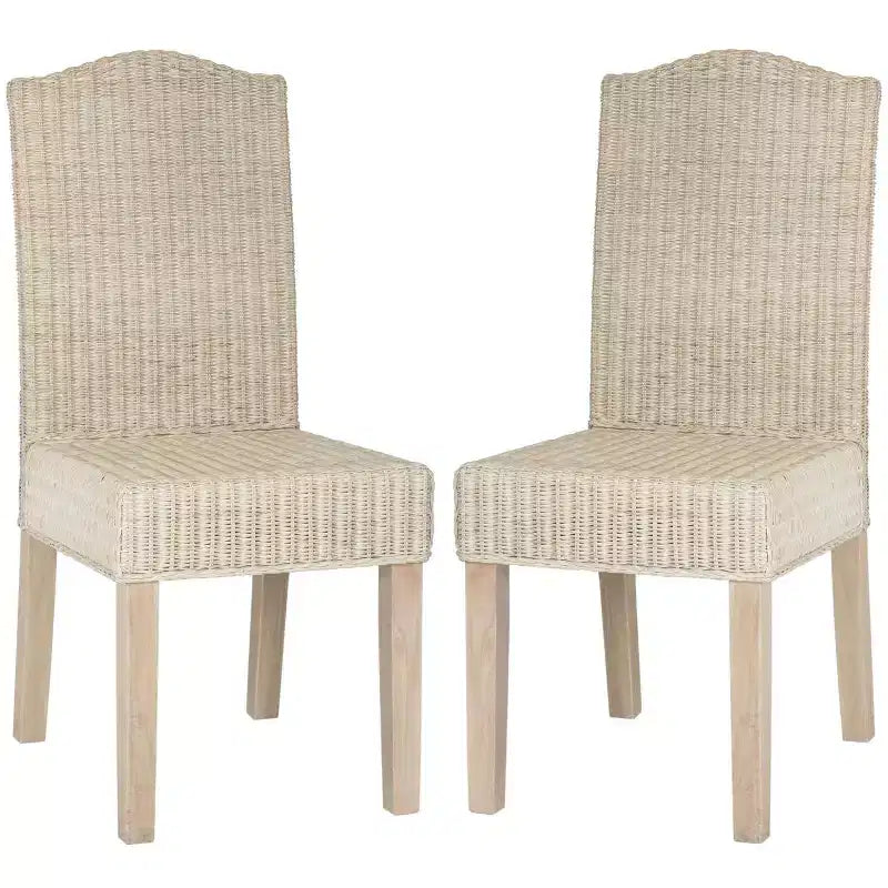 Odette 19 H Wicker Dining Chair (Set of 2) - SEA8015 - Safavieh