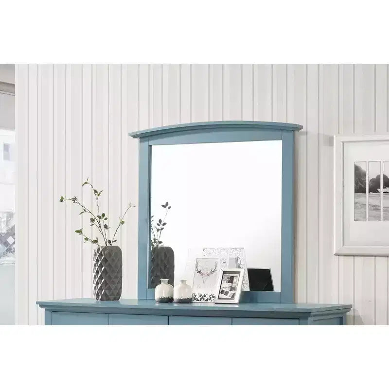 Passion Furniture 37 in. x 35 in. Classic Rectangle Framed Dresser Mirror