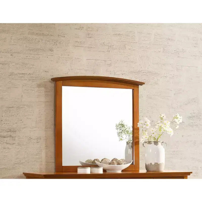 Passion Furniture 37 in. x 35 in. Classic Rectangle Framed Dresser Mirror