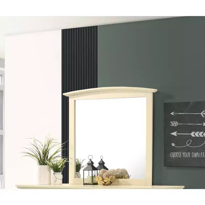 Passion Furniture 37 in. x 35 in. Classic Rectangle Framed Dresser Mirror