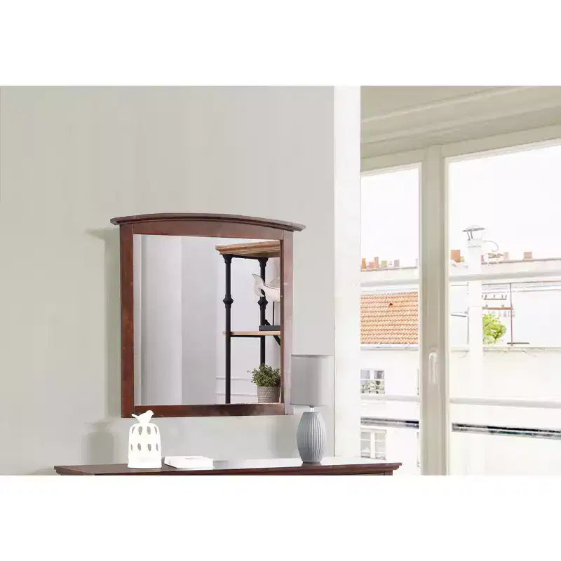 Passion Furniture 37 in. x 35 in. Classic Rectangle Framed Dresser Mirror