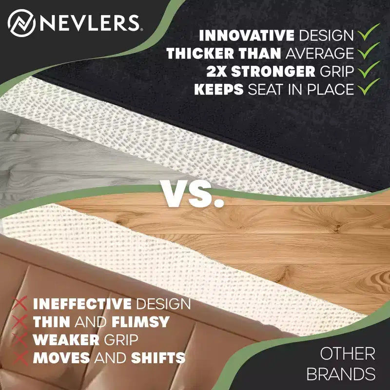 Nevlers Non Slip Grip Pads for Couch Cushion