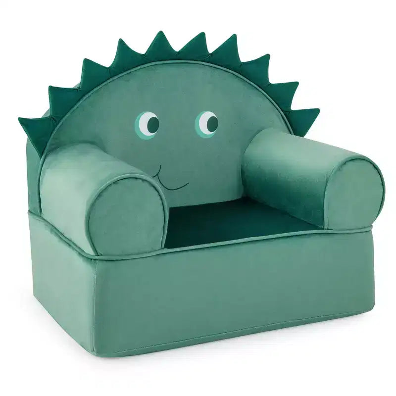 Costway Kids Sofa Foam Filled Armchair Dinosaur Cuddly Toddler Couch with Washable Cover